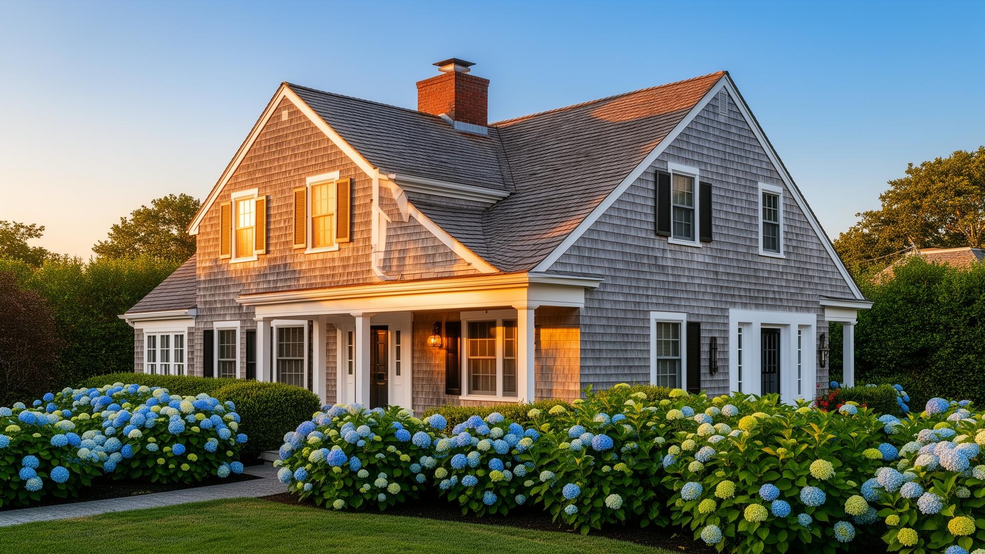 Luxury estate at twilight